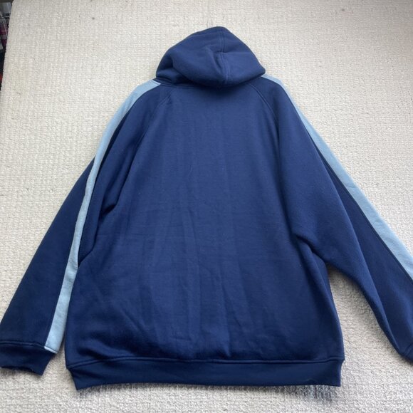 Vintage Starter UNC North Carolina Blue Fleece Hoodie Sweatshirt Size XL Read - Picture 15 of 16